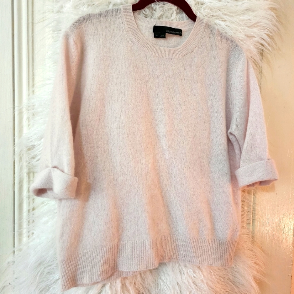 360 Cashmere Roll Sleeve Sweater